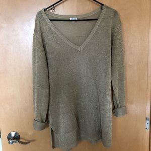 Gold knit oversized sweater (Urban Outfitters)